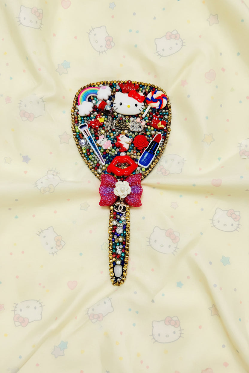 Hello kitty hand mirror